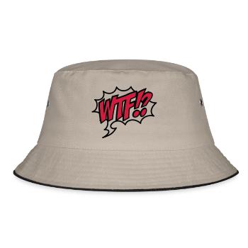 wtf - Bucket Hat - khaki/black - Front