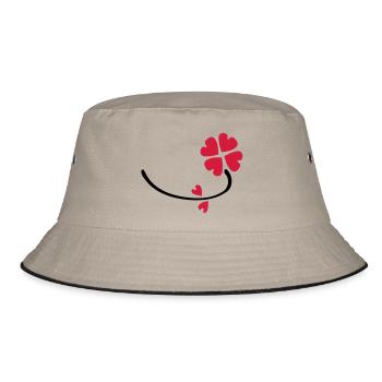 Flower heart - Bucket Hat - khaki/black - Front