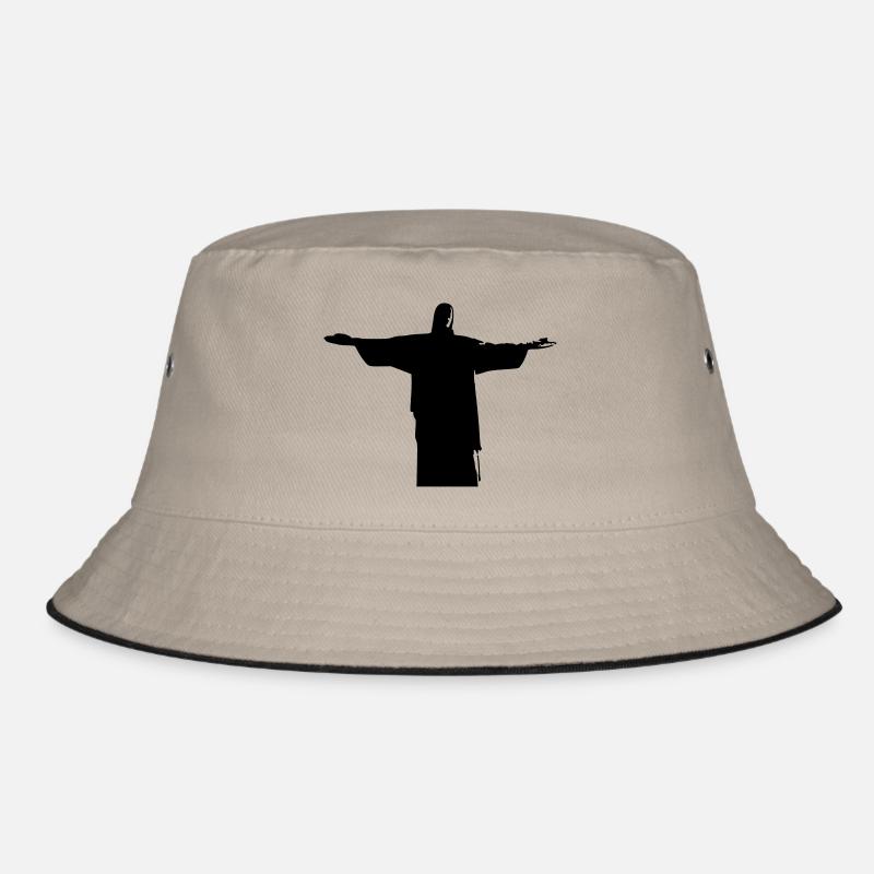 jesus christ - Bucket Hat - Khaki/Schwarz