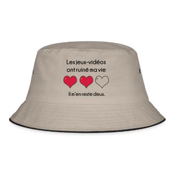 Les Jeux-Vidéos ont ruiné ma vie - Bucket Hat - khaki/black - Front