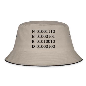 binary nerd - Bucket Hat - khaki/black - Front