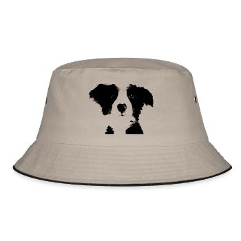 dog - Bucket Hat - Khaki/Schwarz - Vorne