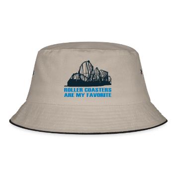 Roller coaster theme park favorite fan love gift - Bucket Hat - khaki/black - Front