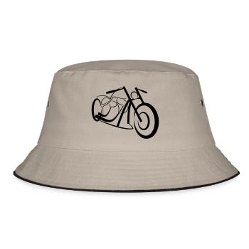 Custom Chopper Bike - Bucket Hat - Khaki/Schwarz - Vorne