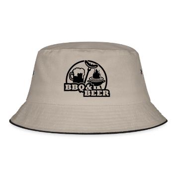 BBQ Beer - Bucket Hat - khaki/black - Front