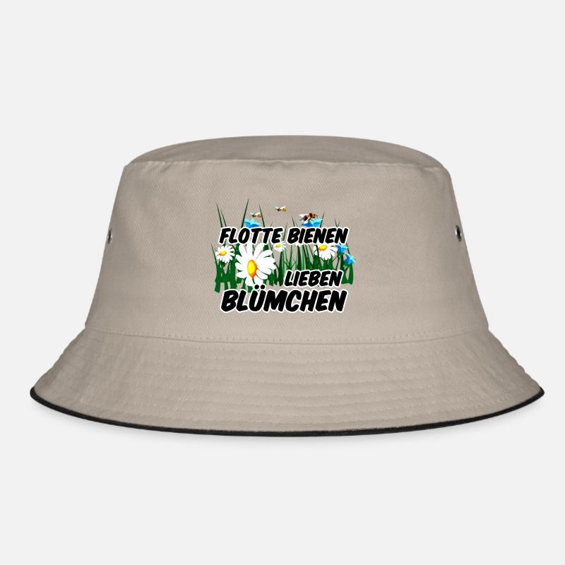 Bienen Blümchen Blumen lustig Spruch Bucket Hat