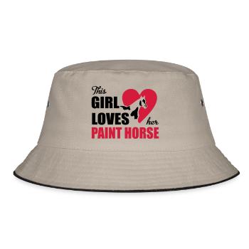Paint Horse - Bucket Hat - Khaki/Schwarz - Vorne