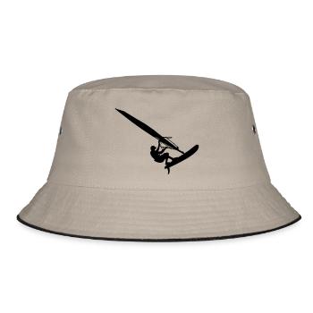 Windsurfer (Vector) - Bucket Hat - khaki/black - Front