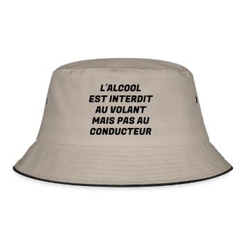 Alcool / Humour / Alcoolo / Alcolo / Apéro / Fête - Bob - kaki/noir - Devant