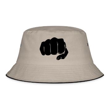 faust_01 - Bucket Hat - Khaki/Schwarz - Vorne