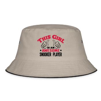 this girl is an awesome snooker player 2 - Bucket Hat - khaki/black - Front