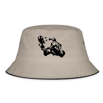 Biker - Bucket Hat - khaki/black - Front