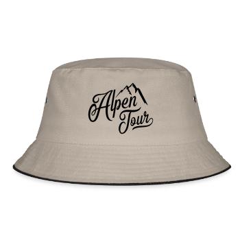 alpen tour - Bucket Hat - Khaki/Schwarz - Vorne