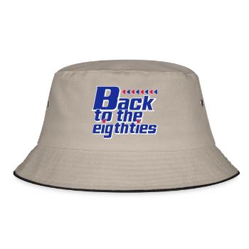 Back to the Eighties Retro - Bucket Hat - khaki/black - Front