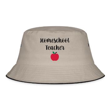 Homeschool Teacher - Bucket Hat - khaki/black - Front