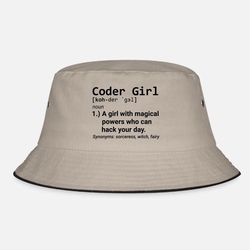 Coder Girl Definition Entwickler Programmier Girl Bucket Hat
