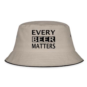 Every beer counts - Bucket Hat - khaki/black - Front