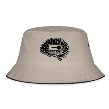 On Off Brain - Bucket Hat - khaki/black - Front
