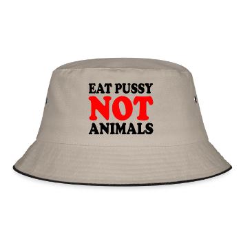 Eat pussy not animals - Bob - kaki/noir - Devant