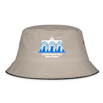 Gemeinsam sind wir Stark - Bucket Hat - Khaki/Schwarz - Vorne