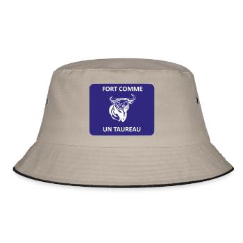 Strong as a bull - Bucket Hat - khaki/black - Front