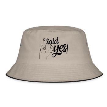 Said 4 - Bucket Hat - Khaki/Schwarz - Vorne