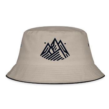 Alpine Schönheit - Bucket Hat - Khaki/Schwarz - Vorne