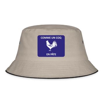 like a rooster in dough - Bucket Hat - khaki/black - Front