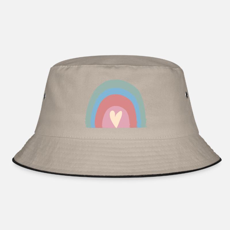 Pluie pastel Arc-en-ciel - Bob - kaki/noir