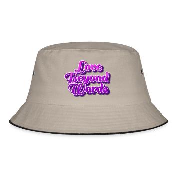 Love beyond words - Bucket Hat - khaki/black - Front