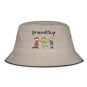 Back To School - Bucket Hat - khaki/black - Front