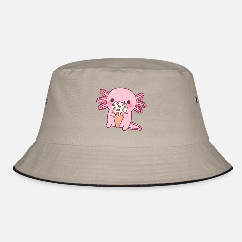 Süßer Axolotl isst Eis mit Streuseln Bucket Hat