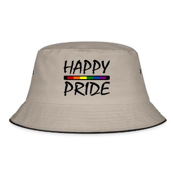 Happy pride - Bucket Hat - khaki/black - Front