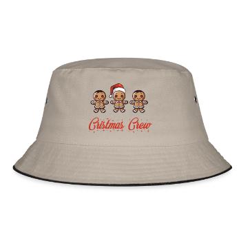 Christmas Crew lebkuchenmann - Bucket Hat - Khaki/Schwarz - Vorne