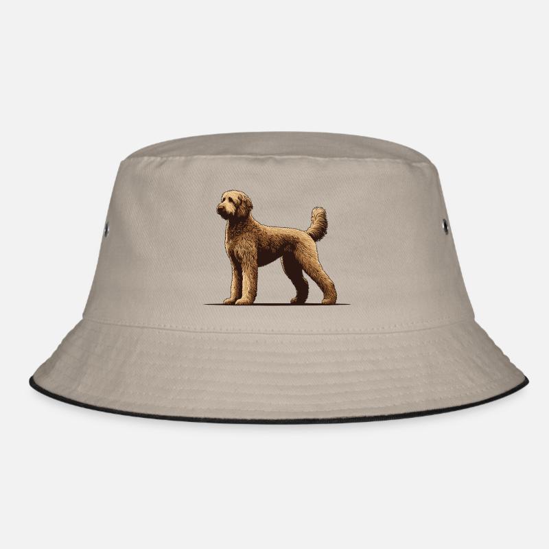 Labradoodle - Bucket Hat - Khaki/Schwarz