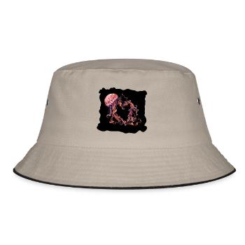 Knuddel Qualle - Bucket Hat - Khaki/Schwarz - Vorne