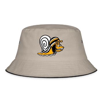 snail reggae music rasta hair hat Jamaica - Bucket Hat - khaki/black - Front