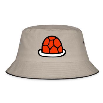 Turtle shell without turtle cute shell - Bucket Hat - khaki/black - Front