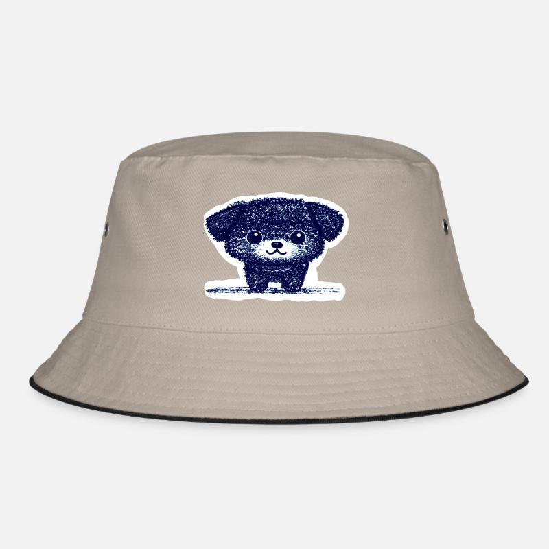 Winziges Hündchen (Blau) Bucket Hat