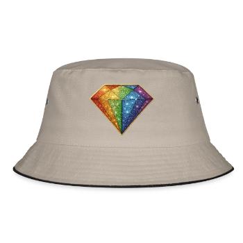 Diamant scintillant arc-en-ciel - Bob - kaki/noir - Devant