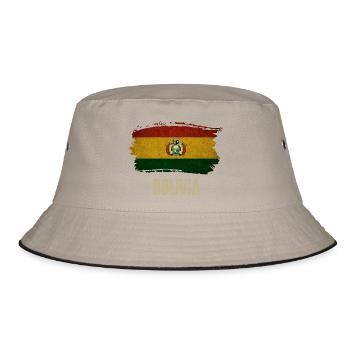Bolivie Grunge Drapeau, Vintage Bolivie - Bob - kaki/noir - Devant