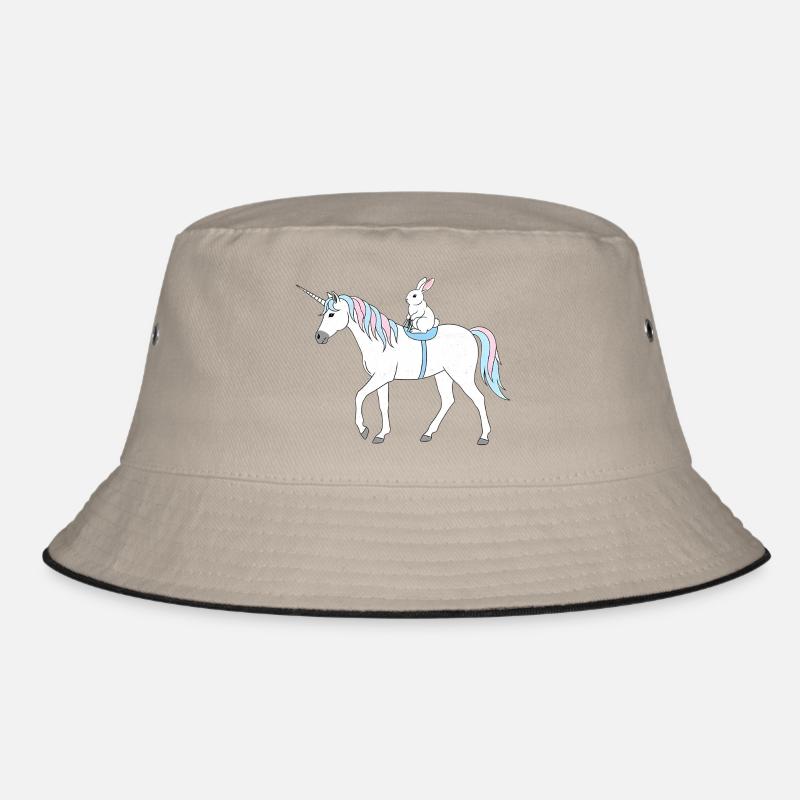 Pastell Einhorn mit Häschen Bucket Hat