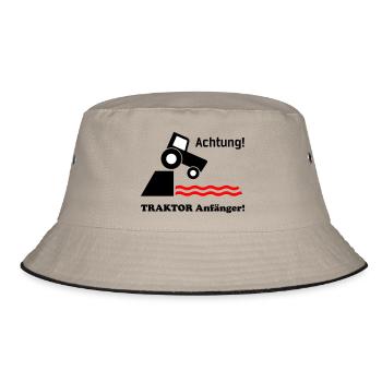 Tractor Beginners - Bucket Hat - khaki/black - Front