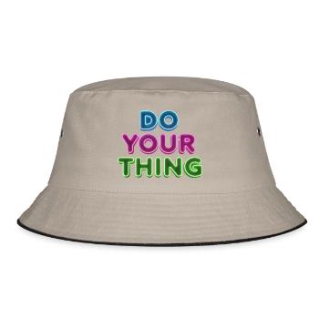 Do Your Thing Neon Lettering - Bucket Hat - khaki/black - Front