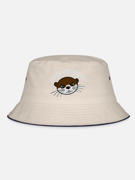 Otter Nonsense Lustig Wortspiel Otter Liebe Spruch - Bucket Hat - Natur/Navy - Vorne