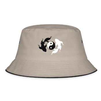 Yin and Yang Harmony - Bucket Hat - khaki/black - Front