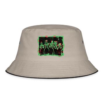 Demo Gleichberechtigung Toleranz - Bucket Hat - Khaki/Schwarz - Vorne