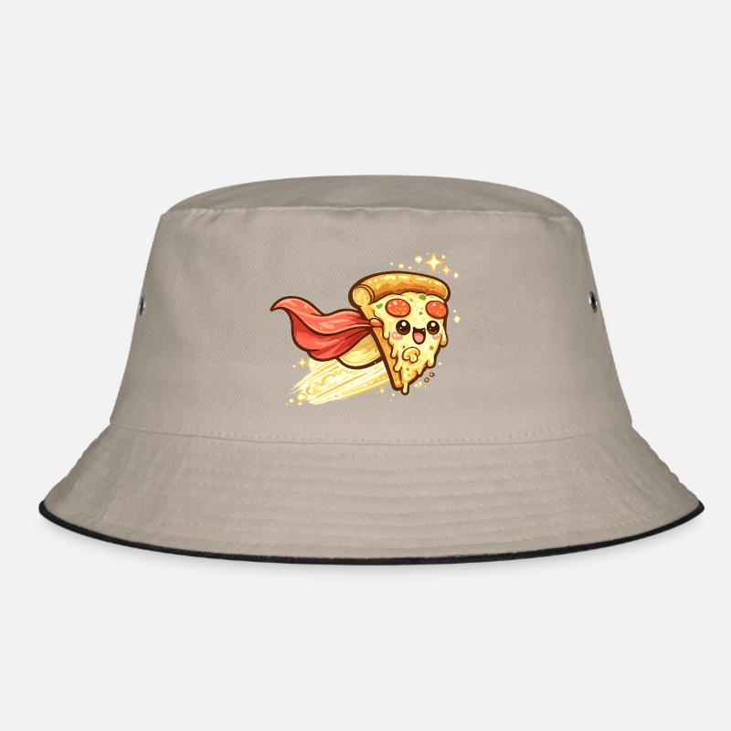 Pizza hero with cape Bucket Hat