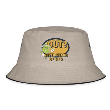 Pickleball Funny Player Out Never Heard Of Her - Bucket Hat - khaki/black - Front