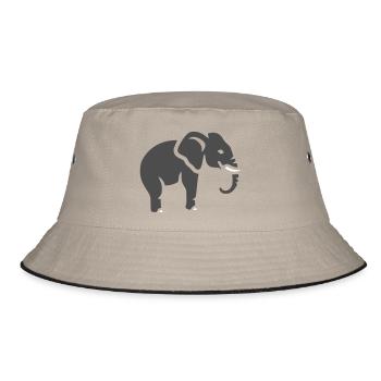 Silhouette d’éléphant Animal Afrique - Bob - kaki/noir - Devant
